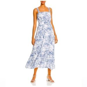 Belted Toile-Print Midi Dress - Lucy Paris